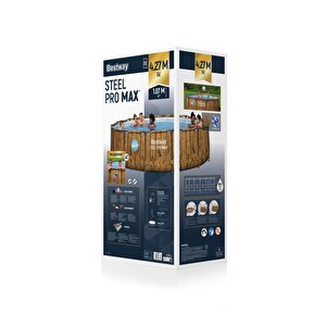 Bestway® Steel Pro Max™ Splashview™  561jm Çember Yerüstü Havuz Seti 4,27 M X 1,07 M