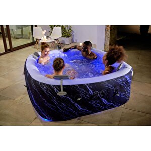 Lay-z-spa® 6001f Hollywood Energy-efficient Luxe Airjet™ Şişme Spa Havuzu, Led Işıklı, 4-6 Kişilik