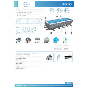 Bestway® 5612b Steel Pro Max™ Yerüstü Prefabrik Havuz Seti 6,40 M X 2,74 M X 1,32 M