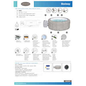 Lay-z-spa® 60065 Zurich Energysense Signature Airjet™ Şişme Spa Havuzu, 2-4 Kişilik