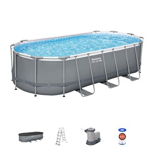 ® 56710 Power Steel™ Prefabrik Yer Üstü Havuz Seti 5,49 M X 2,74 M X 1,22 M