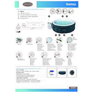 Lay-z-spa® Miami Airjet™ 6001d Enerji Tasarruflu Şişme Spa Havuzu,4-6 Kişilik