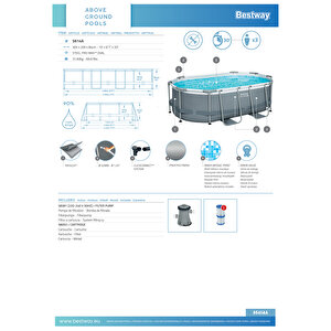 Bestway® 5614a Steel Pro Max™ Prefabrik Yer Üstü Havuz Seti 3,05 M X 2,00 M X 84 Cm