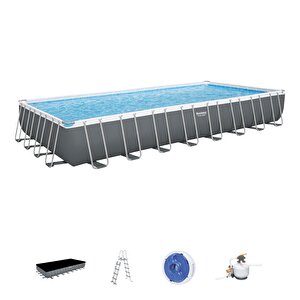 ® 56623 Power Steel™ Prefabrik Dikdörtgen Yer Üstü Havuz Seti 9,56 M X 4,88 M X 1,32 M