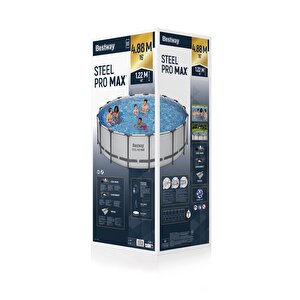 Bestway® 5612z Steel Pro Max™ Prefabrik Yer Üstü Çember Havuz Seti 4,88 M X 1,22 M