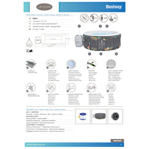 Lay-z-spa® 60061 Aruba Signature Airjet™ Şişme Spa Havuzu, 2-3 Kişilik