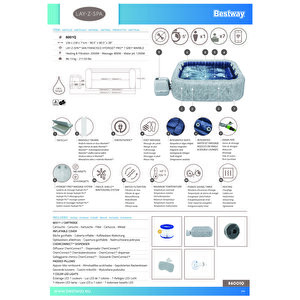 Lay-z-spa® 6001q San Francisco Smart Hydrojet Pro™ Enerji Tasarruflu Şişme Spa Havuzu, Mobil Uygulama Kontrollü, 5-7 Kişilik