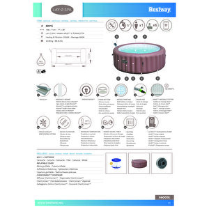 Lay-z-spa® 6001g  Hawaii Smart Airjet™ Enerji Tasarruflu Şişme Spa Havuzu, Mobil Uygulama Kontrollü, 4-6 Kişilik