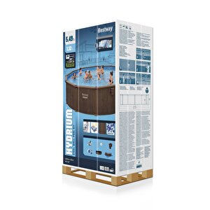 Bestway® 561cs Hydrium™ Çelik Duvarlı Yerüstü Havuz Seti 5,49 M X 1,32 M