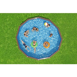 Bestway® 561cs Hydrium™ Çelik Duvarlı Yerüstü Havuz Seti 5,49 M X 1,32 M