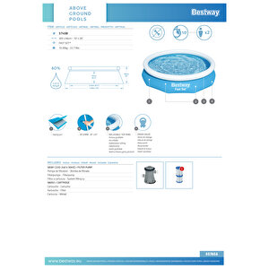 Bestway® 57458 Fast Set™ Çember Şişme Havuz Seti 3.05 M X 66 Cm