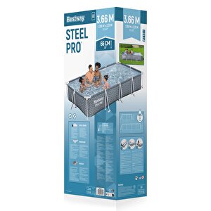 Steel Pro®   12' X 6'7" X 26"/3.66m X 2.01m X 66cm Pool Set