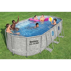 ® 56716 Power Steel™ Vista Serisi 2- Prefabrik Yer Üstü Havuz Seti 5,49 M X 2,74 M X 1,22 M