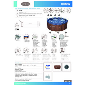 Lay-z-spa® Toronto Smart Airjet™ 6001w Enerji Tasarruflu Şişme Spa Havuzu, Mobil Uygulama Kontrollü, 5-7 Kişilik