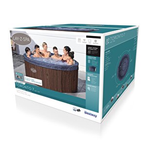 Lay-z-spa® Toronto Smart Airjet™ 6001w Enerji Tasarruflu Şişme Spa Havuzu, Mobil Uygulama Kontrollü, 5-7 Kişilik