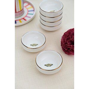 Tabak Evi Kelebek Altın Yaldızlı İstifli Kase 6x2cm 30cc 6 Li