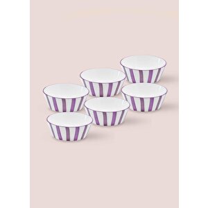 The Mia Joy Çorba Kasesi 6lı Set Mor 14 Cm
