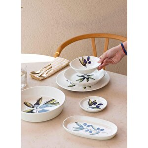 The Mia Olivos Yemek Tabağı 6lı Set 20 Cm Ovs0011