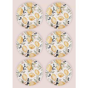 The Mia Limoncello Servis Tabağı 6lı Set 26 Cm Lmn013