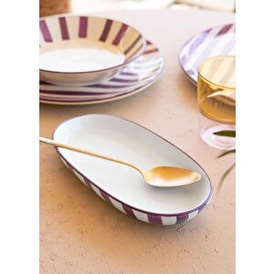 Joy Oval Servis 2li Set Mor 17x30x4 Cm
