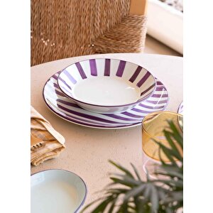 Joy Yemek Tabağı 6lı Set Mor 20 Cm
