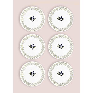 The Mia Olivos Yemek Tabağı 6lı Set 20 Cm Ovs0012