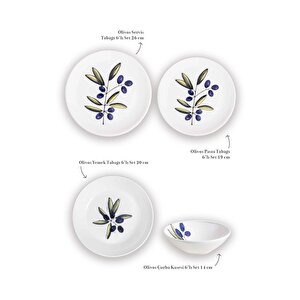 Olivos 6 Kişilik Yemek Takımı 24 Parça Set 1