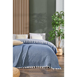Çift Kişilik Yatak Pikesi Alice 200 X 230 Cm İndigo