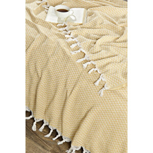 Çift Kişilik Yatak Pikesi Yelda 200 X 230 Cm Sarı Sarı