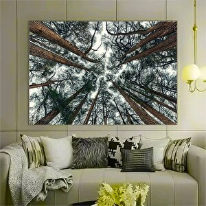 Ağaç Dalı Baskısı Soyut Ağaç Büyük Orman Baskısı Ağaç Duvar Sanatı Orman Duvar Sanatı Ağaçlar Tuval 120x180 cm