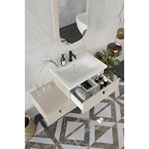 Nil 100 Cm %100 Mdf Lavabolu Banyo Dolabı + Ayna