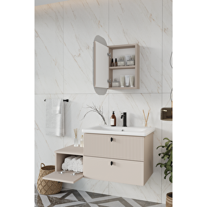 Nil 100 Cm %100 Mdf Lavabolu Banyo Dolabı + Ayna