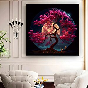 Japon Kiraz Çiçeği Kanvas – Minimalist Asya Manzara