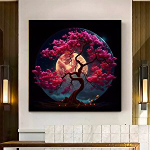 Japon Kiraz Çiçeği Kanvas – Minimalist Asya Manzara