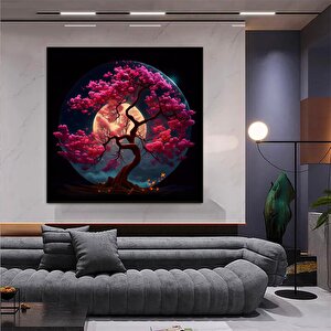 Japon Kiraz Çiçeği Kanvas – Minimalist Asya Manzara