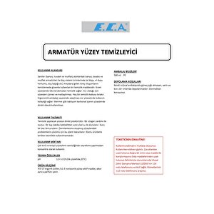 Eca Armatür Yüzey Temizleyici Emrayt500