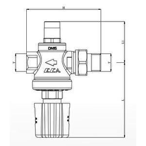 Eca 3/4" Su Basınç Düşürücü Volan Ayarlı (i̇ç Vida X Rakorlu) 602111110