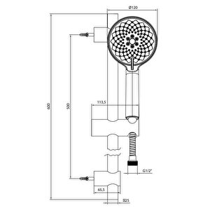 Patara Hareketli Sürgülü Duş Seti (3 Fonksiyonlu) 102146139