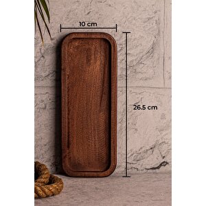 Bella Kare - 4 Parça Tepsili Ahşap Vakumlu Kapaklı Cam Kahvaltılık Çok Amaçlı Cam Çerezlik 230 Ml
