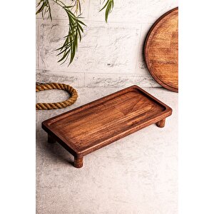 Servy - Ahşap Dikdörtgen Sunumluk Yükseltici Organizer Düzenleyici