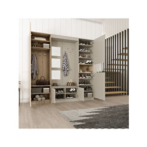 Vestiyer & Portmanto V-04 (210cm) Sonomo Gri