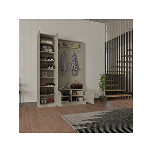Vestiyer & Portmanto V-01 (150cm) Kül Gri