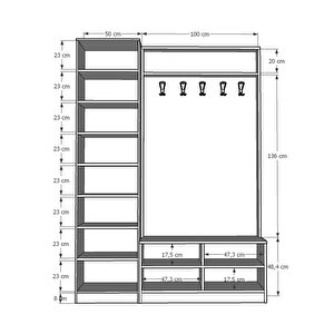 Vestiyer & Portmanto V-01 (150cm)