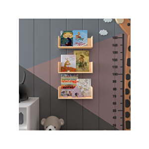 Çocuk Odası Raf / Kitaplık Çr-03 Safir Meşe