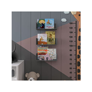 Çocuk Odası Raf / Kitaplık Çr-03 Antrasit
