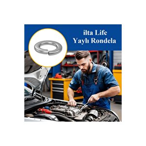 Rondela Yaylı M8 Din 127 Siyah 1. Kalite Inox Paslanmaz Çelik 100 Adet