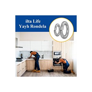 Rondela Yaylı M20 Din 127 Siyah 1. Kalite Inox Paslanmaz Çelik 15 Adet
