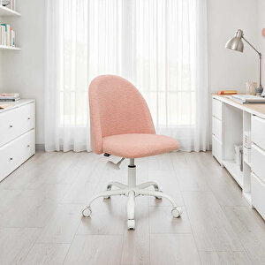 Curve Çalışma Sandalyesi - Pembe 61x58,5x81,5-91 Cm