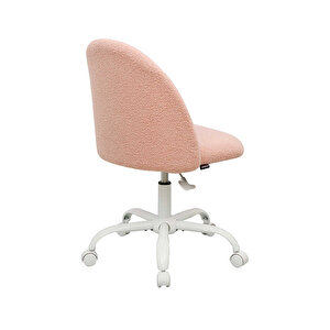 Curve Çalışma Sandalyesi - Pembe 61x58,5x81,5-91 Cm