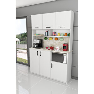 %100 Mdflam Kahve Köşesi Çok Amaçlı Mutfak Dolabı Kahve03